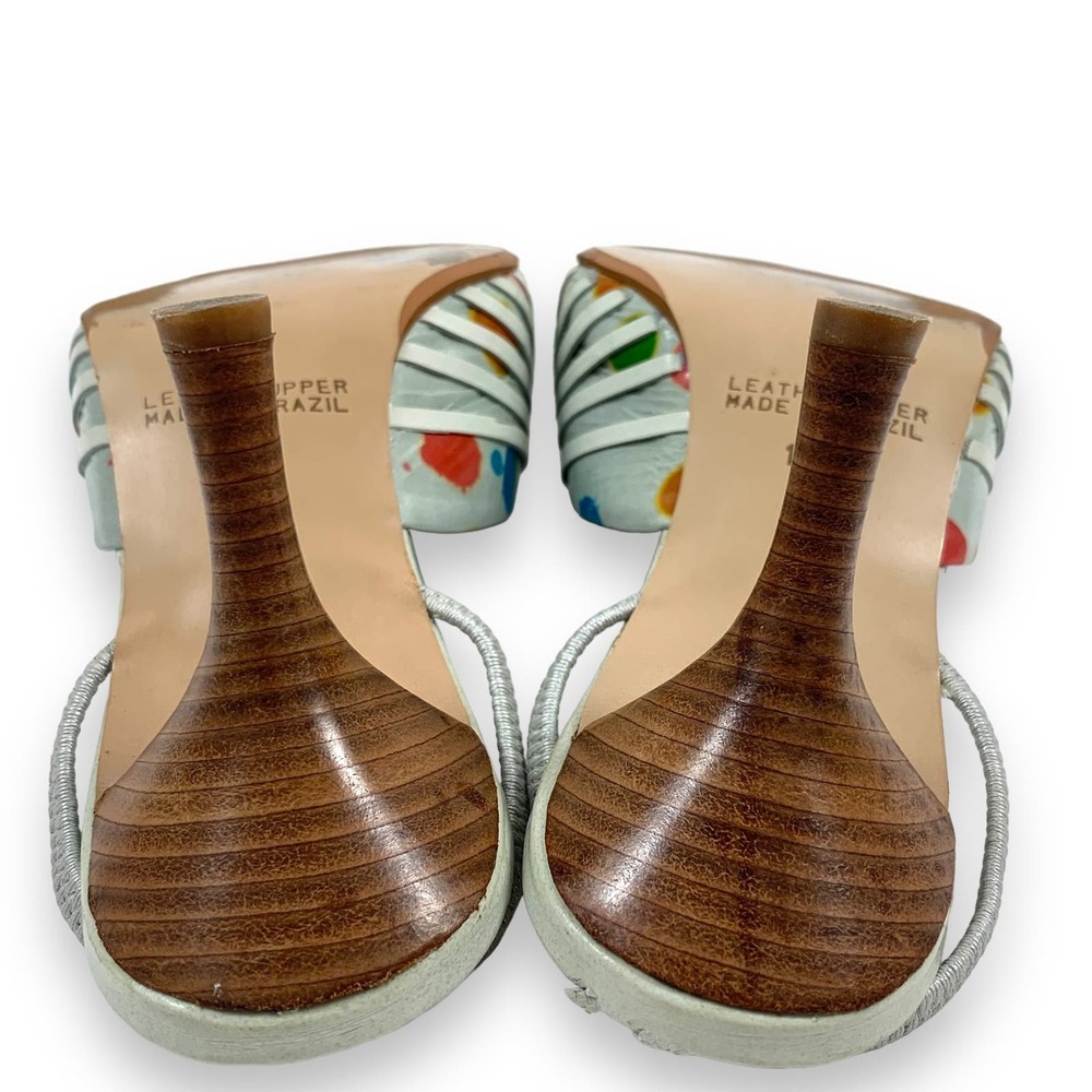 ❌SOLD❌ 1990's leather pointed toe funky slingback heels by TABITA - Picture 5 of 13